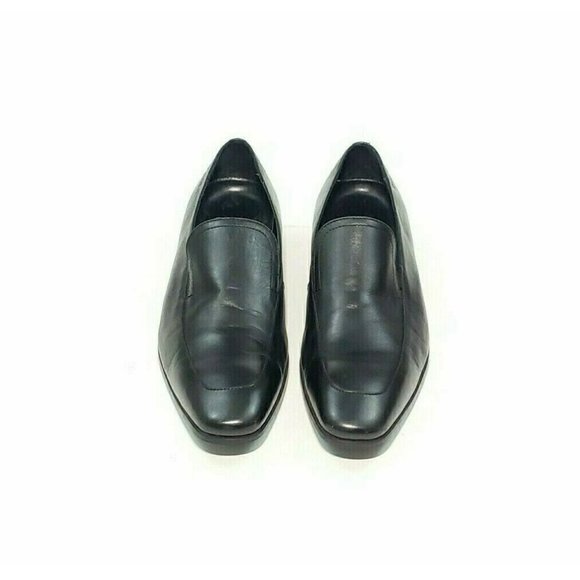 Boss Hugo Boss Varmons Loafers Apron Toe Slip On Black Leather Mens US 8 Boss Hugo Boss Mens Varmons Slip On Loafer | Desertcart Gambia main image 4